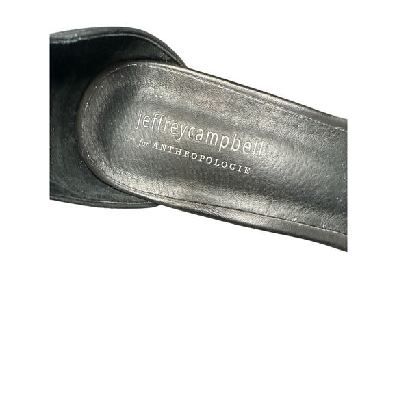 Jeffrey Campbell Black Open Toe‎ Orla Woven Wicker Block Heeled Sandals Size 10 - Picture 5 of 9